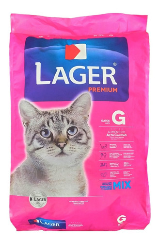 Imagen 1 de 2 de Comida De Gato Lager 22 Kg + Envío Gratis / Mundo Mascota