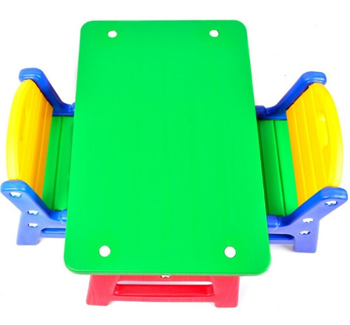 Mesa Mesita Infantil + 2 Sillas Interior Exterior Rodacross