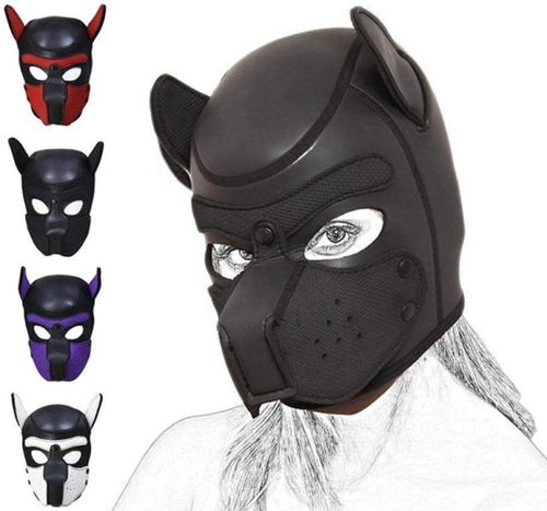 Mascara De Cuero Perro Puppy Cosplay Hood Bdsm