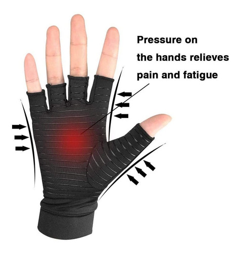 Guantes De Artritis De Compresión Con Infusión De Cobre Para