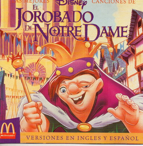 Cd El Jorobado De Notre Dame   Las Mejores Canc. De Disney 