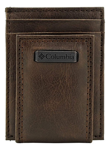 Columbia Para Hombres Rfid Slim Front Pocket Wallet Con Clip