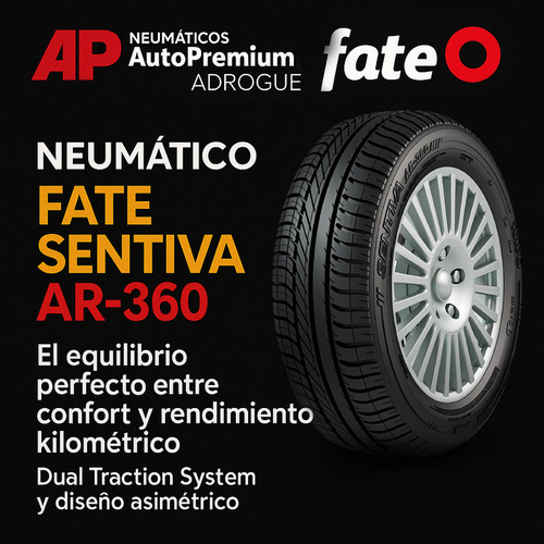 Cubiertas Rodado 14 185/60 R14 Kit2 Fate Sentiva Nuevas 2025