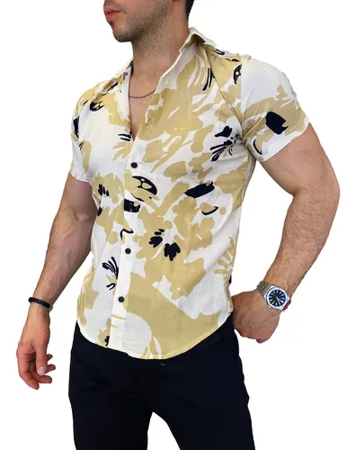 Camisa Manga Corta Hombre Oversize Lino Murano Urbana