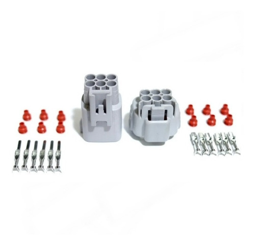 Conector Macho E Fêmea 6 Vias Injetor Denso Toyota Hilux