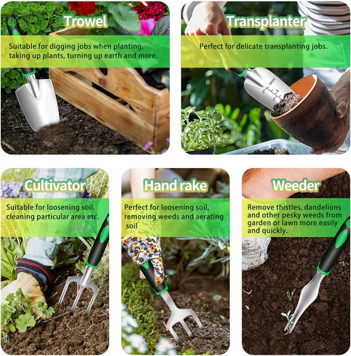 Juego De Herramientas De Jardín, 10 Piezas De Herramientas D