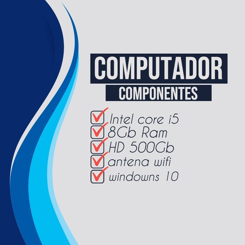 Imagem 2 de 4 de Pc Intel Core I5 4°geração 8gb Hd 500gb Wi-fi