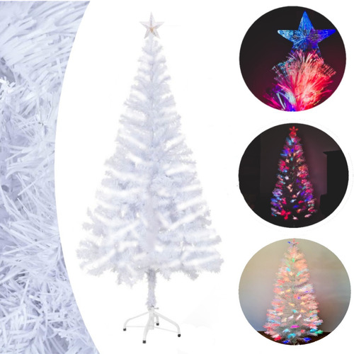 Árvore De Natal Led Fibra Ótica Cristal 180cm Luzes Bivolt