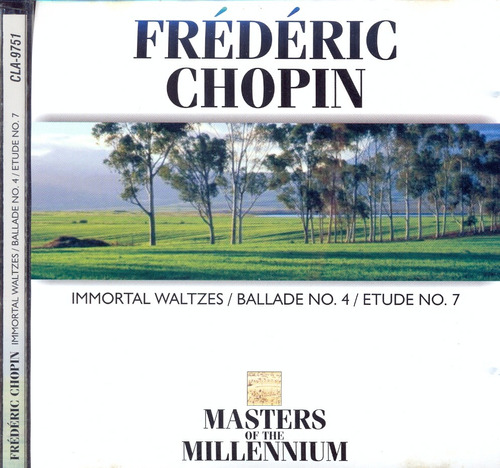 Cd Chopin - Inmortal Waltzes / Ballade No. 4 / Etude No.7