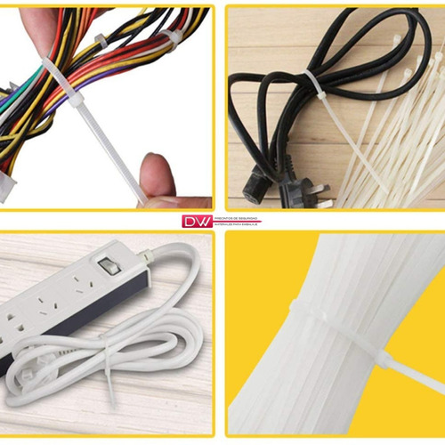Imagen 6 de 10 de Precinto Prensacable Plástic Nylon 7,6mmx55cm X2500u Oferta