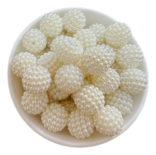 150pcs Pérola Craquelada Abs Amora Com Furo 16mm