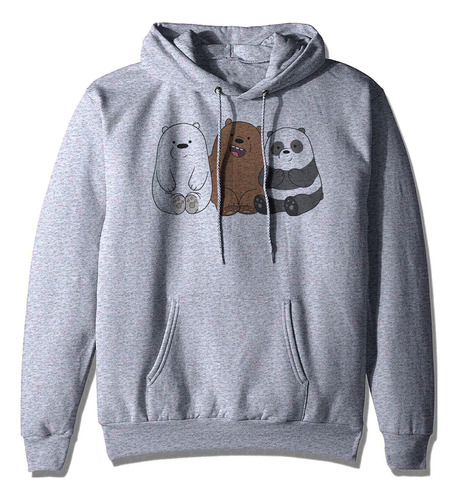 Sudadera Escandalosos We Bare Bears Pardo Panda Polar Amigos