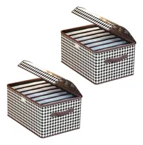 Comprar 2 Pcs Caja De Almacenamiento De Ropa Organizadoras Plegable