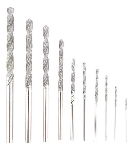 Conjunto De 10 Brocas Diamantadas, Twist Drill Bits Co