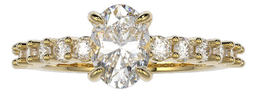 Anillo Compromiso Elena Oro 10k Moissanita 1.5ct Jenel Dorado 6 1/2