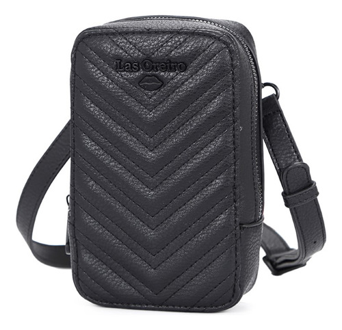 Phone Bag Las Oreiro Porta Celular Moda Urbana Color Negro