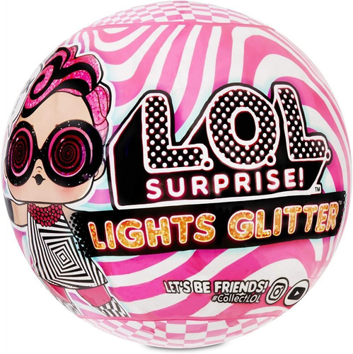 L.o.l. Surprise! Lights Glitter Doll 8 Surprises Black Li...