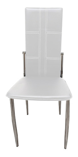 Silla Ecocuero Varios Colores Pata Cromada,la Mejor!!!