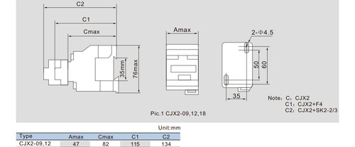 Contactor Magnético Andeli, 9 A, Bobina 440vca