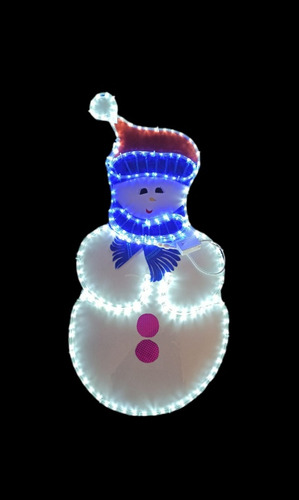 Muñeco De Nieve De Manguera Led Con Secuencial