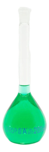 Balão Volumétrico 200ml Classe A Com Rolha De Polipropileno