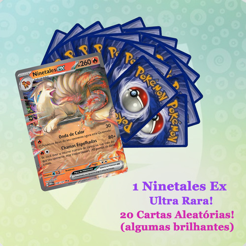 Carta Ninetales Ex 038 Coleção 151 Ultra Rara + Brinde Copag