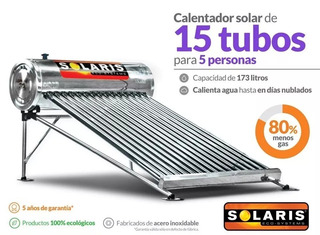 Calentador De Agua Solar 15 Tubos Ferrekasa Mexico