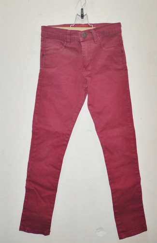 Jean Chupin Color Bordo Talle 10