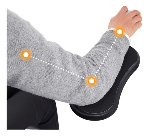Suporte Apoio Descanso Ergonômico Para Braço Mesa Computador Cor Preto