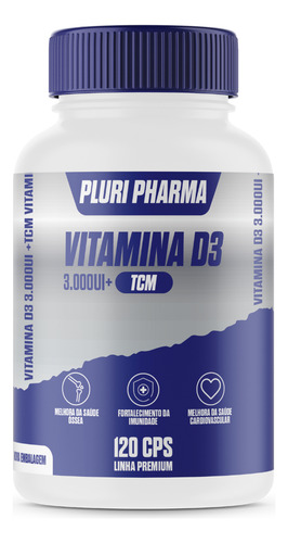 Vitamina D3 3.000ui 120 Cápsulas Sabor N/a