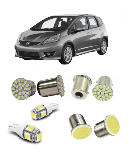 Lâmpada Led 6000 Tras Seta Ré Freio Honda Fit 2009 A 2013