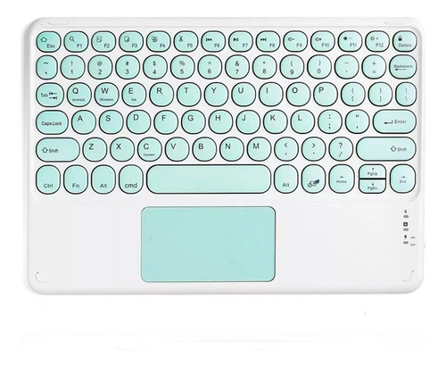 Teclado Bluetooth Magnetico Touchpad Para iPad Tablet Mac Teclado Verde Menta