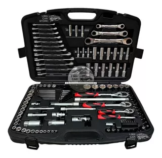 Juego Maleta 127 Piezas Dados Llaves Tooltech No Stanley