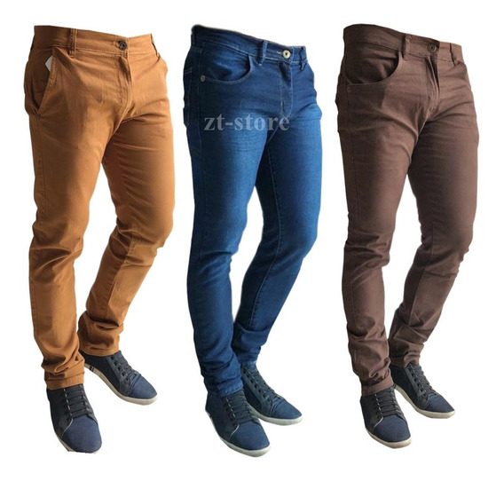 calça jeans slim masculina mercado livre