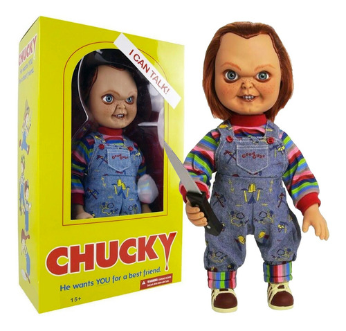 Chucky Muñeco Figura 38 Cms Original Mezco Con Sonidos