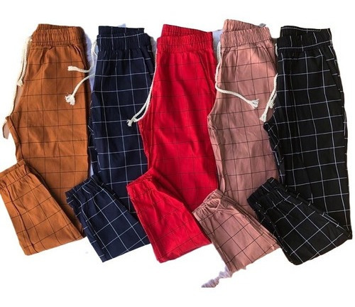 Calça Jogger Feminina Elastano Xadrez Moda Blogueira Tendenc | Mercado Livre