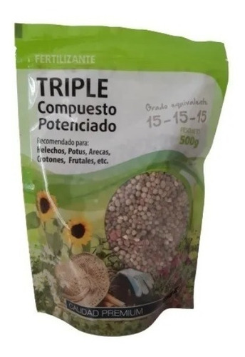 Triple 15 Fertilizante Compuesto Potenciado 500gr