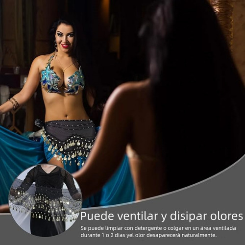 Caderine Pañuelos Gasa Danza Arabe Con Monedas 4pcs