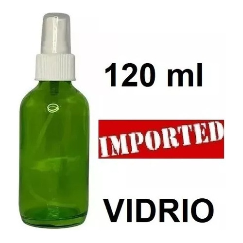 100 Frasco Botella 120 Ml Vidrio Atomizador Spray Verde