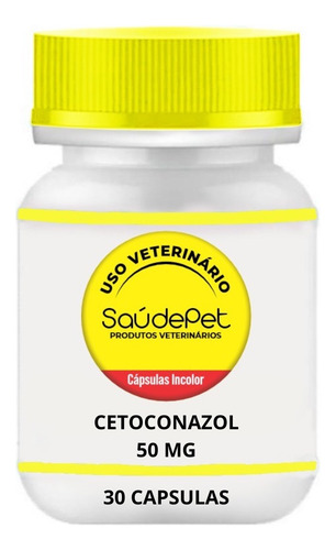 Cetoconazol 50mg Pote Com 30 Cápsulas - Uso Veterinário