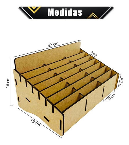 Imagen 6 de 10 de Caja Organizador Exhibidor Mdf 21 Porta Celulares Reparacion