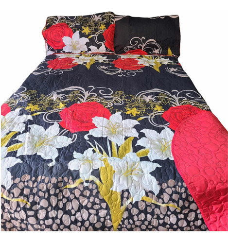 Colcha Ligera De Algodón King Size Doble Vista Con Fundas