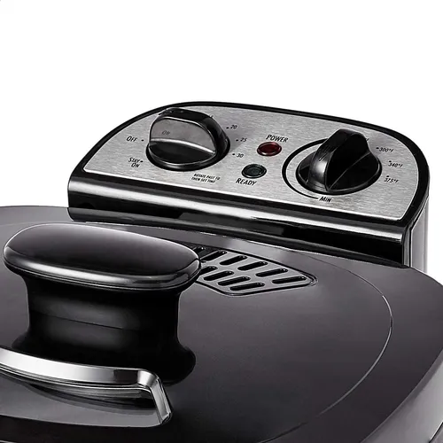 Freidora Electrica Amazon Basics De 2 Litros, Negra