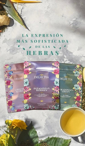 Imagen 3 de 3 de Te En Hebras Delhi Tea Collection - Doypack X 40g.