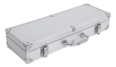 Kit Churrasco Aço Inox 6 Peças Com Maleta De Aluminio Fixxar
