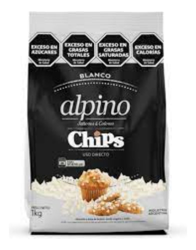 Chips Chocolate Blanco Alpino Para Hornear Bolsa X 1 Kg