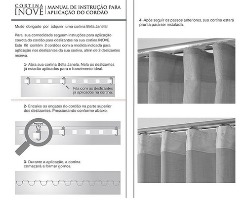 Cortina Inove Duplex Bruxelas Trilho Suisso 5,40x2,80m