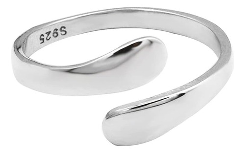 Anillos Plata 925 Ajustable Banda Para El Dedo Anillo Eterni