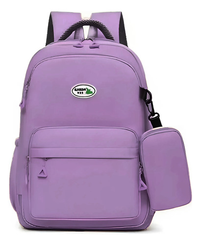 Mochila Unissex Escolar Livros Colorida Resistente Cor Roxo