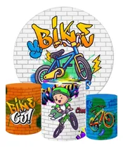 Comprar Painel Redondo E Capas Cilindro Tecido Sublimado Bike